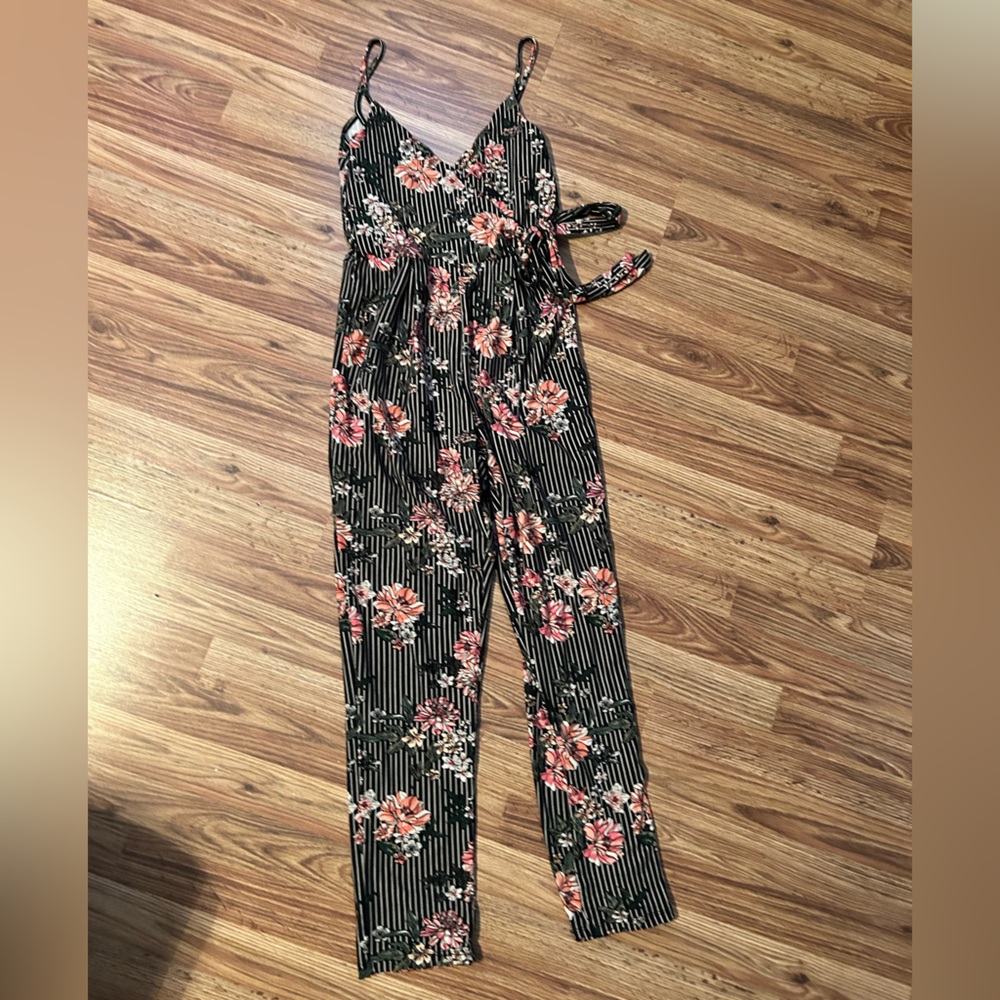 Women’s Floral Striped Jumpsuit